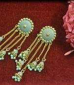 Designer long bahubali jhumka dangler stud earrings for women