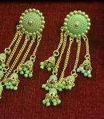 Designer long bahubali jhumka dangler stud earrings for women