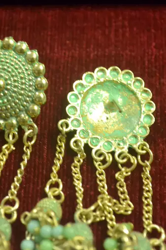Designer long bahubali jhumka dangler stud earrings for women