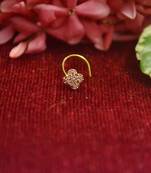 Designer multi premium diamond floral nosering nosepin for women