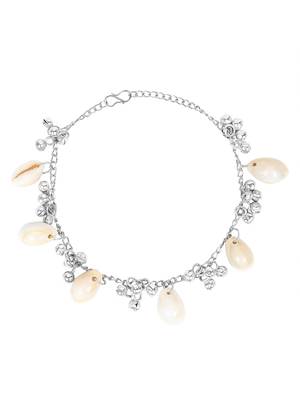 Oxidised Silver Clamshell Anklets 2