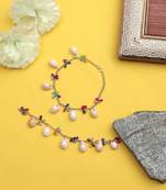 Multicolor Oxidised Clamshell Anklets