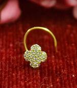 Designer multi premium diamond floral nosering nosepin for women