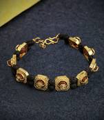 Black lava stone rudraksha bracelet