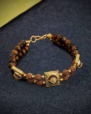 Gold plated tiger eye bracelet 1