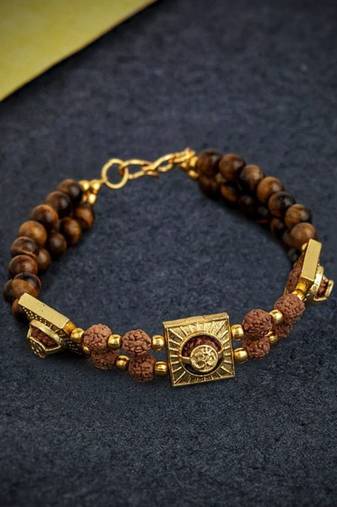 Gold plated tiger eye bracelet