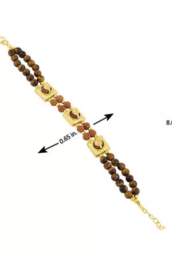 Gold plated tiger eye bracelet