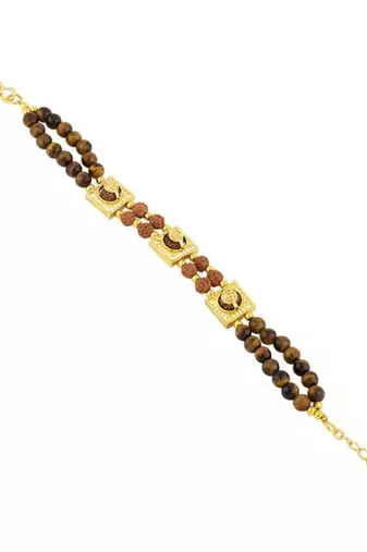 Gold plated tiger eye bracelet