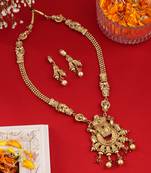 Mansiyaorange antique gold floral design red kempu stone long jewellery sets for women