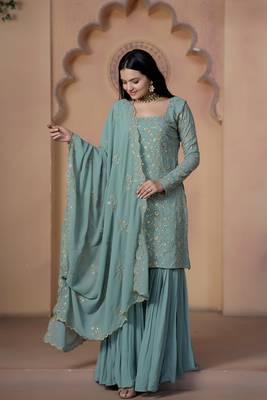 Designer readymade top-gharara-dupatta collections 2