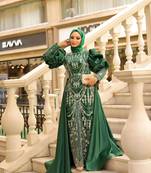 Green Nikaah Kaftan for Women