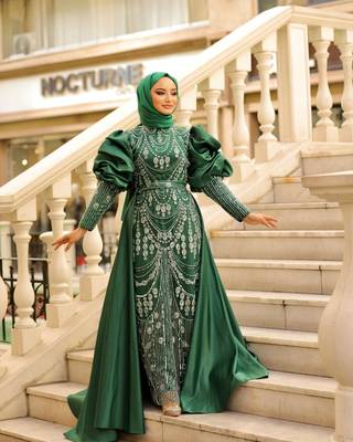 Green Nikaah Kaftan for Women 4