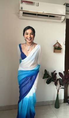 Pure Georgette Fabric Padding Print Ready To Wear Saree With Un-Stitched Blouse 3