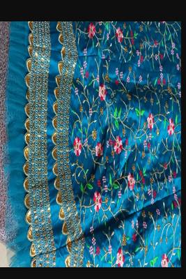 Trendmalls  Satin Embroidery Work Wedding, Party Wear Semi-stitched Latest Lehenga Choli With Dupatta 10
