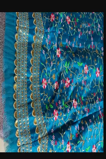 Trendmalls  Satin Embroidery Work Wedding, Party Wear Semi-stitched Latest Lehenga Choli With Dupatta