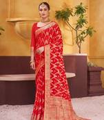 Red Georgette Saree