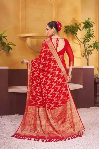 Red Georgette Saree