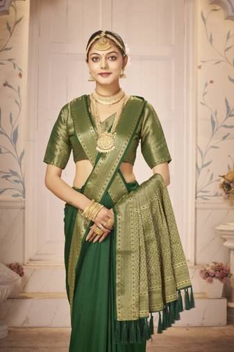 Green Georgette Saree