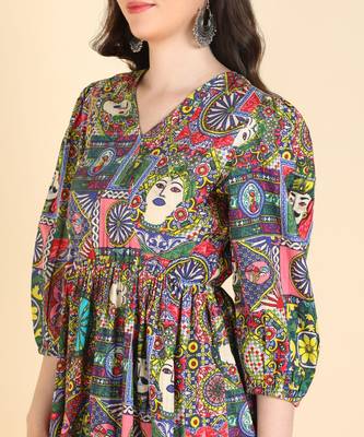  printed cotton top & trousers co-ords set multicolour 3