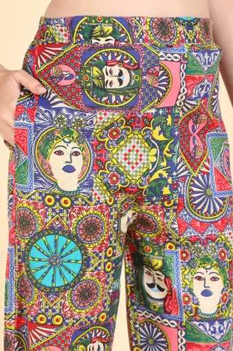  printed cotton top & trousers co-ords set multicolour