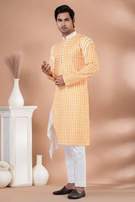 Fancy Cotton Kurta Pyjama Set. 2