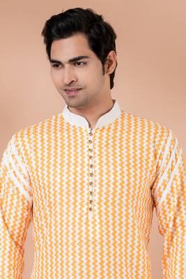 Fancy Cotton Kurta Pyjama Set. 4