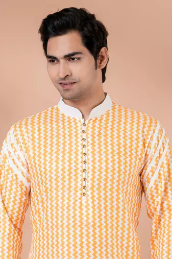 Fancy Cotton Kurta Pyjama Set.