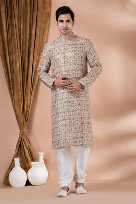 Heavy Cotton Printed Kurta Pyjama Set. 1