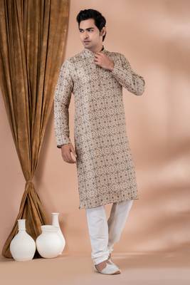 Heavy Cotton Printed Kurta Pyjama Set. 3