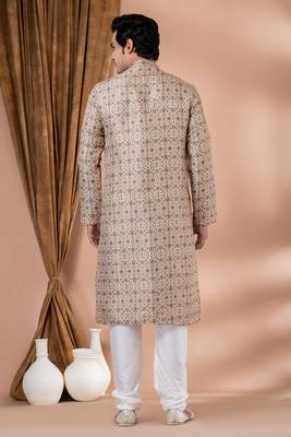 Heavy Cotton Printed Kurta Pyjama Set. 4