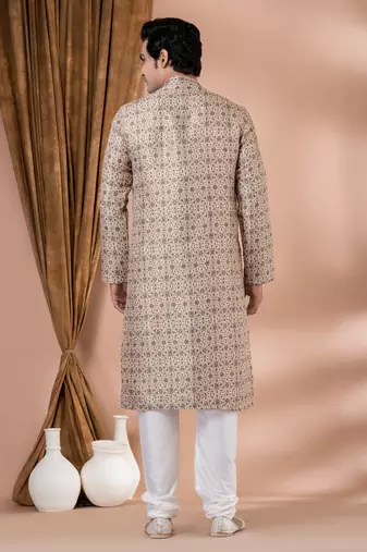 Heavy Cotton Printed Kurta Pyjama Set.