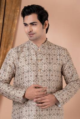 Heavy Cotton Printed Kurta Pyjama Set. 5