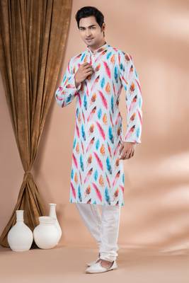 Cotton Printed Kurta Pyjama Set. 2