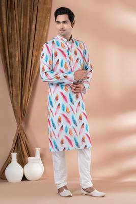 Cotton Printed Kurta Pyjama Set. 3