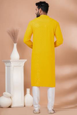 Full Sequence Embroidery Work Kurta And Trouser Set. 5