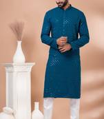 Full Sequence Embroidery Work Kurta And Trouser Set.