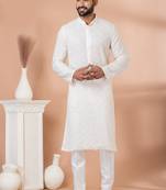 Sequence and Embroidery Work Kurta Pyjama Set