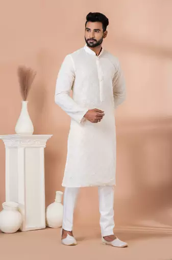 Sequence and Embroidery Work Kurta Pyjama Set