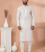 Sequence and Embroidery Work Kurta Pyjama Set