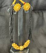 Traditional maharashtrian mangalsutra with earrings