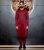 Plum Scattered Kurta Set