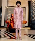Onion Pink Geometric Kurta Set