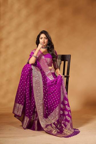 Wine Georgette Saree