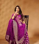 Wine Georgette Saree