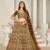 Mustard Organza Net Lehenga Choli set with Dupatta