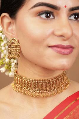 Yellow gold plated necklace-sets 1