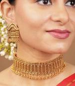 Yellow gold plated necklace-sets