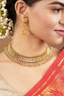 Yellow gold plated necklace-sets 1