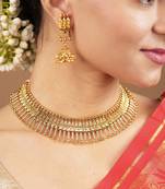 Yellow gold plated necklace-sets