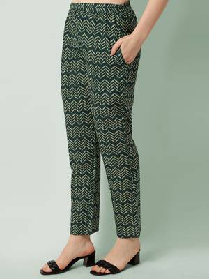 Teal Blue Cotton Gotta Patti Work Sequins Leheriya Printed Kurta With Trouser & Dupatta 7